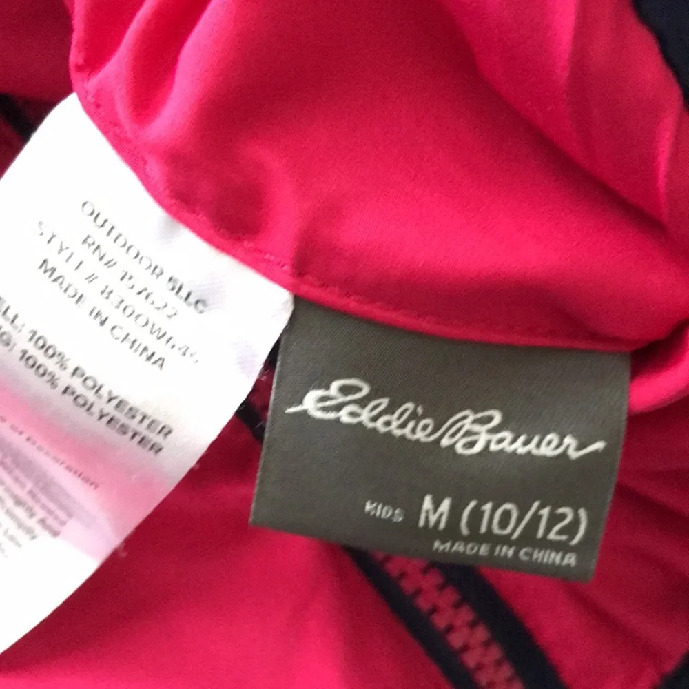 Eddie Bauer Girls' Lightweight Reversible Hooded Fleece Jacket | M 10-12